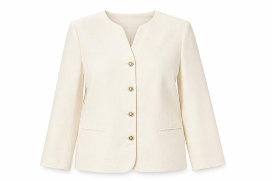 Classics First Avenue Women's Ivory Size 16 Single-Breasted Blazer