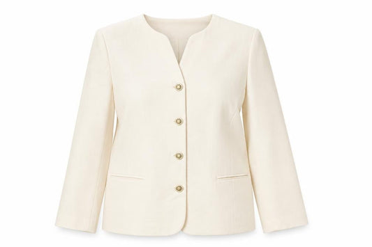 Classics First Avenue Women's Ivory Size 16 Single-Breasted Blazer