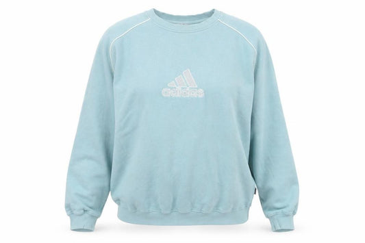 Adidas Women’s Blue Crew Neck Sweatshirt Size 12 Cotton Blend Casual