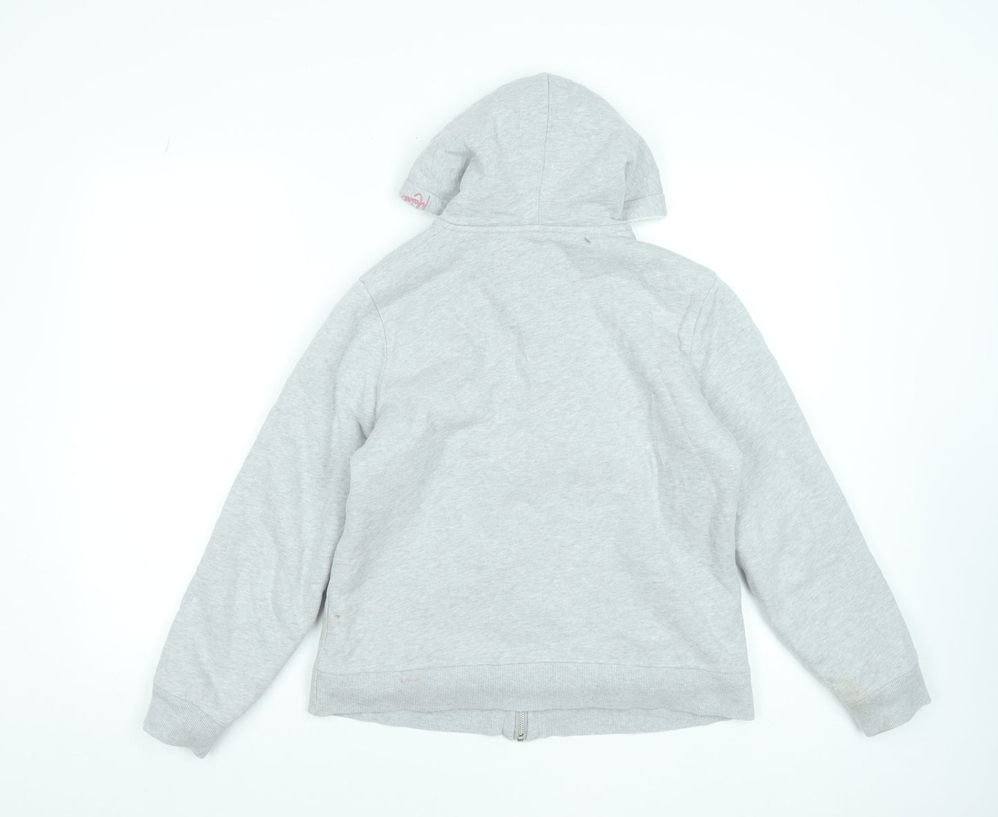 Maine New England Womens Grey Size 12 Full Zip Hooded Sweatshirt