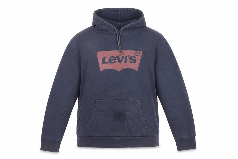 Levi's Men's Navy Hoodie Medium Pullover Cotton Graphic Sweatshirt
