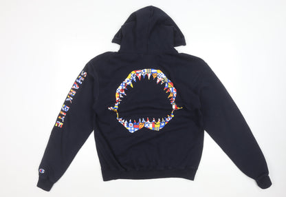 Champion Men's Black Chatham Graphic Hoodie M Pullover Fleece