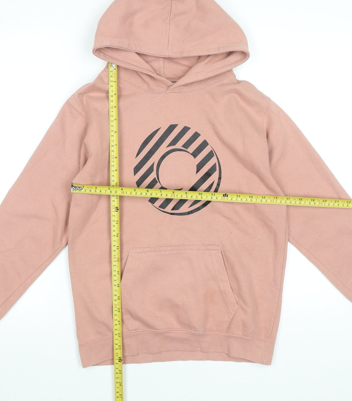 Bob The Brand Girls Pink Pullover Hoodie 9-10 Years Cotton Blend Logo Print