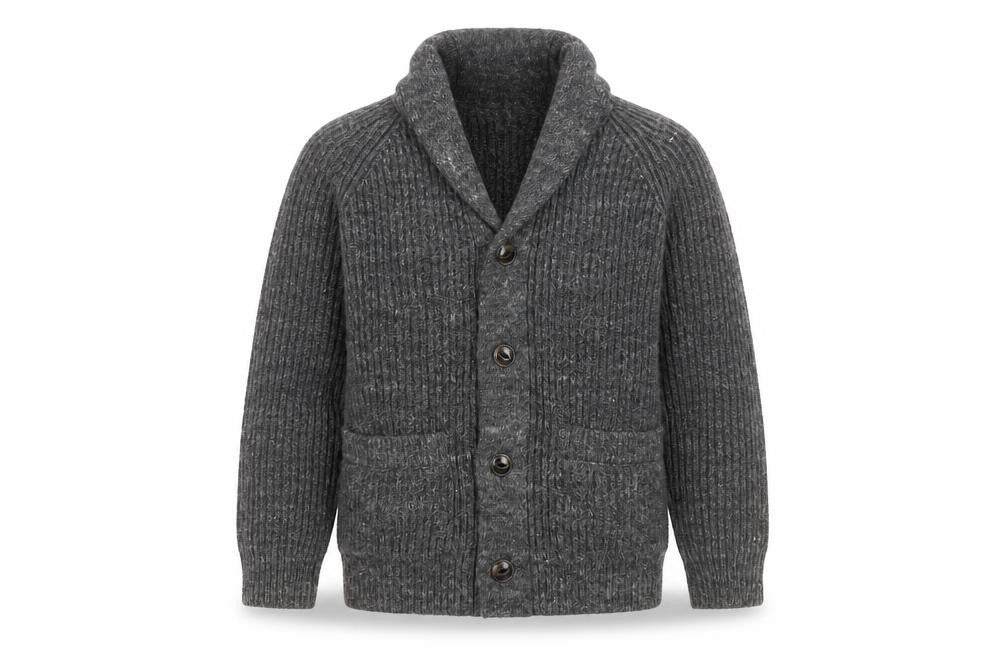Baby Gap Boys Grey Button Up Cardigan 4 Years Rib Knit Cotton Blend