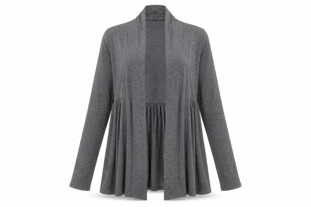 Phase Eight Women's Grey Size 12 Open Front Long Sleeve Cardigan