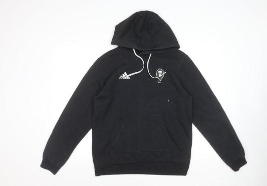 Adidas Men's Black Hoodie SCFC Logo Pullover Size M Cotton Blend