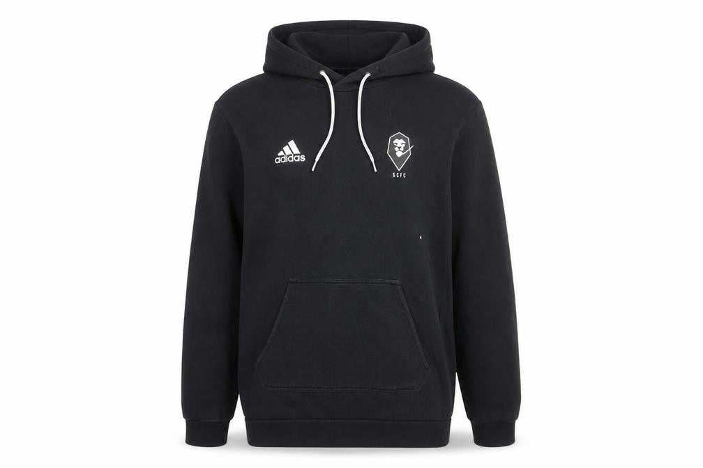 Adidas Men's Black Hoodie SCFC Logo Pullover Size M Cotton Blend
