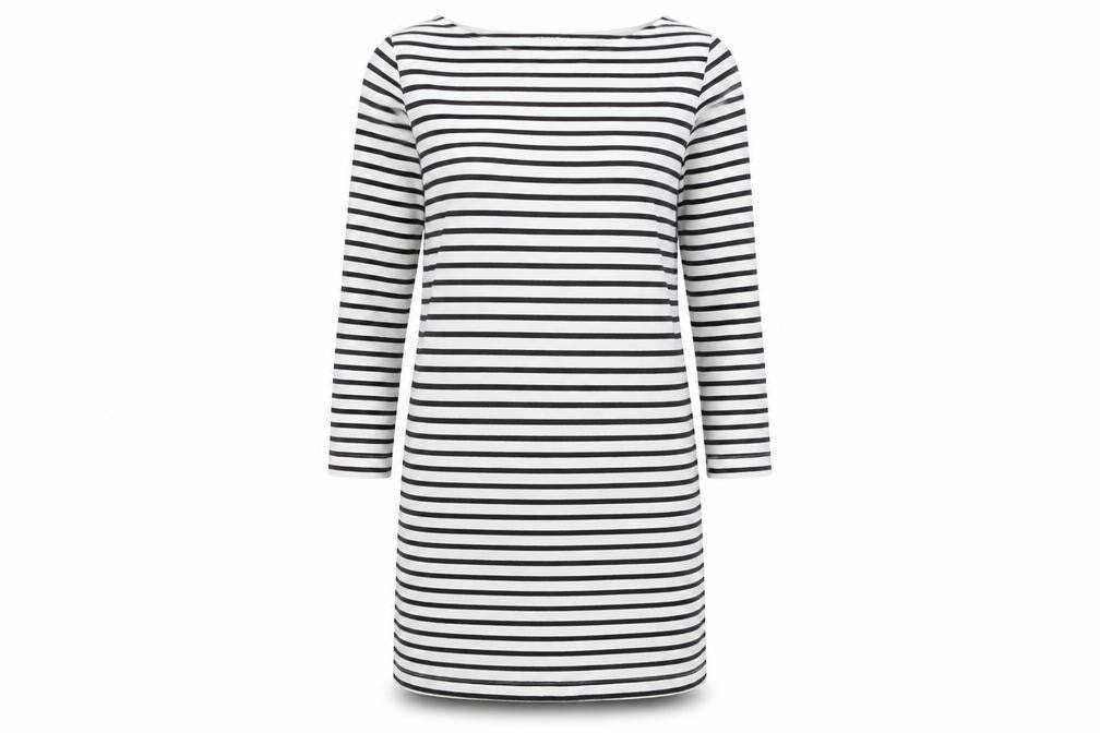 Pieces Women’s Black White Striped T-Shirt Dress Size M