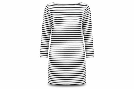 Pieces Women’s Black White Striped T-Shirt Dress Size M