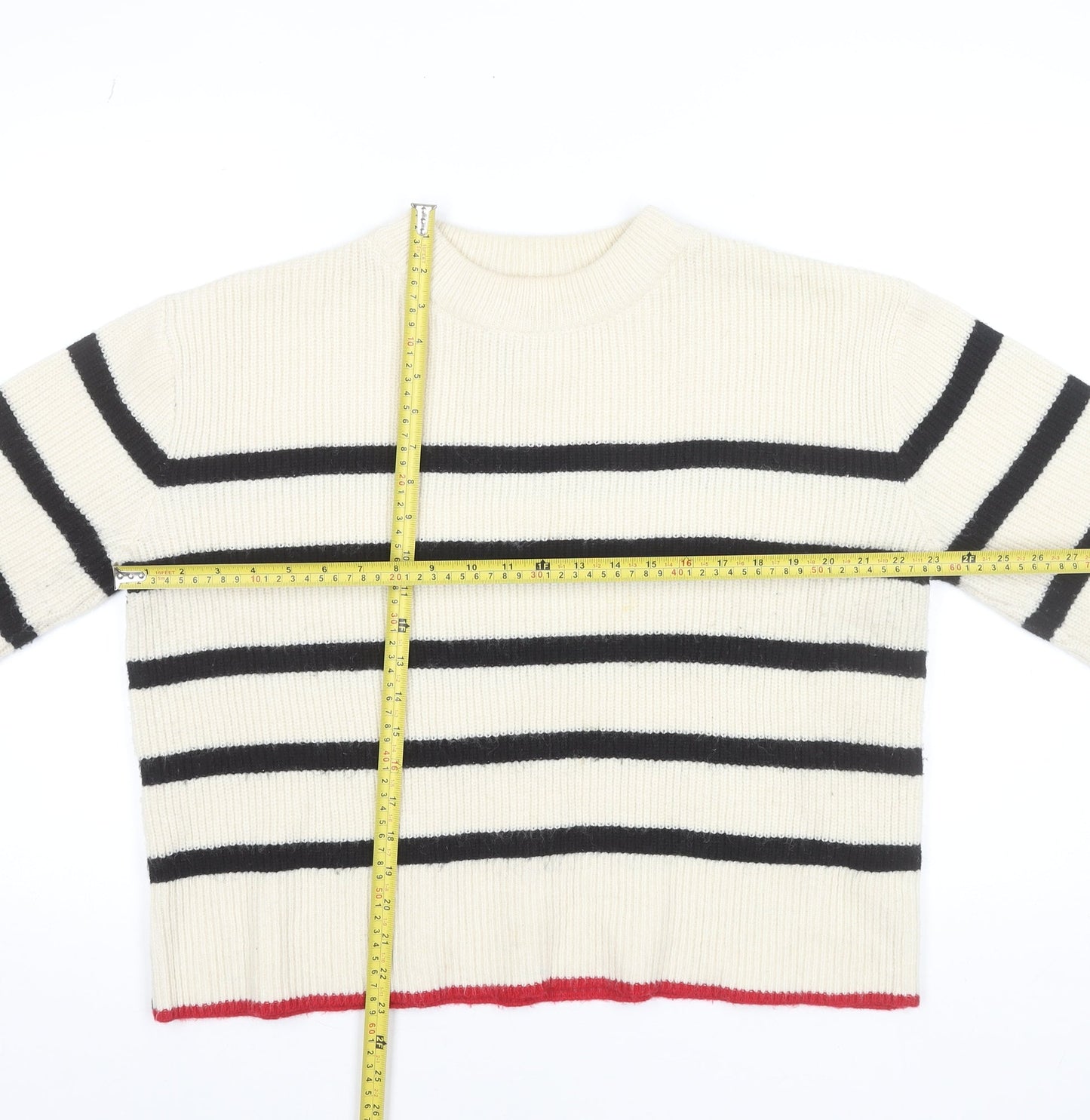 Golden Days Paris Women's Ivory Striped Knit Jumper, One Size