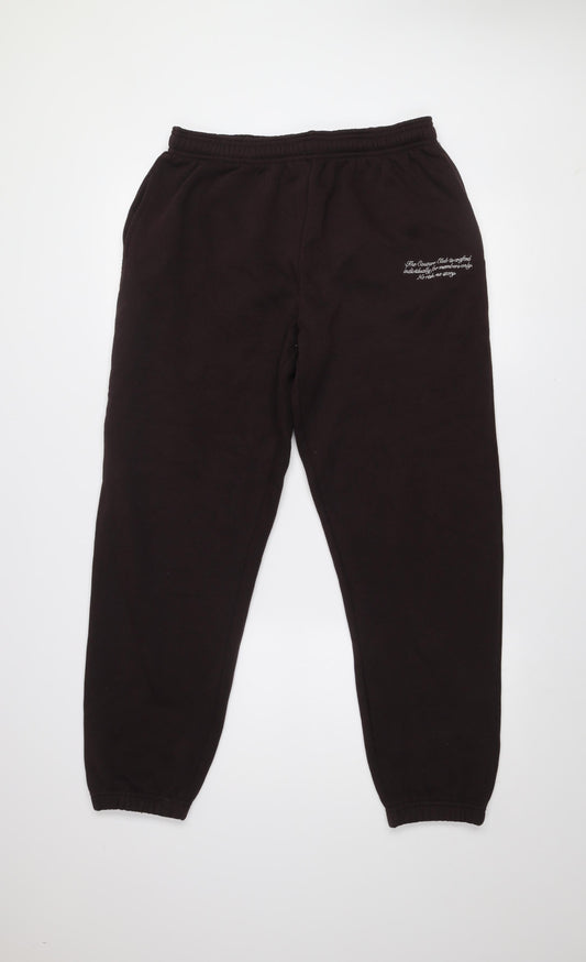 Couture Womens Brown Jogger Fleece Activewear Trousers Size 10