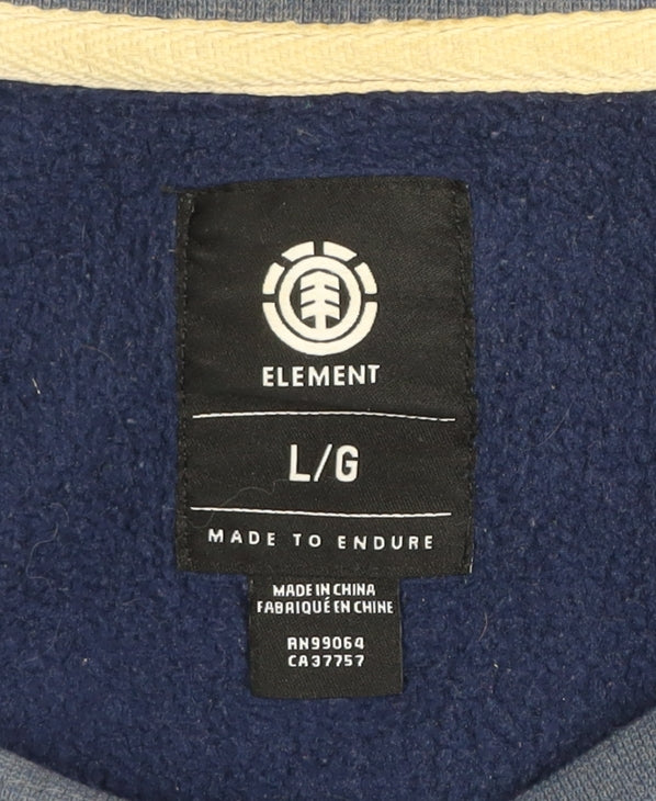 Element Men's Blue Crew Neck Pullover Sweatshirt Size L