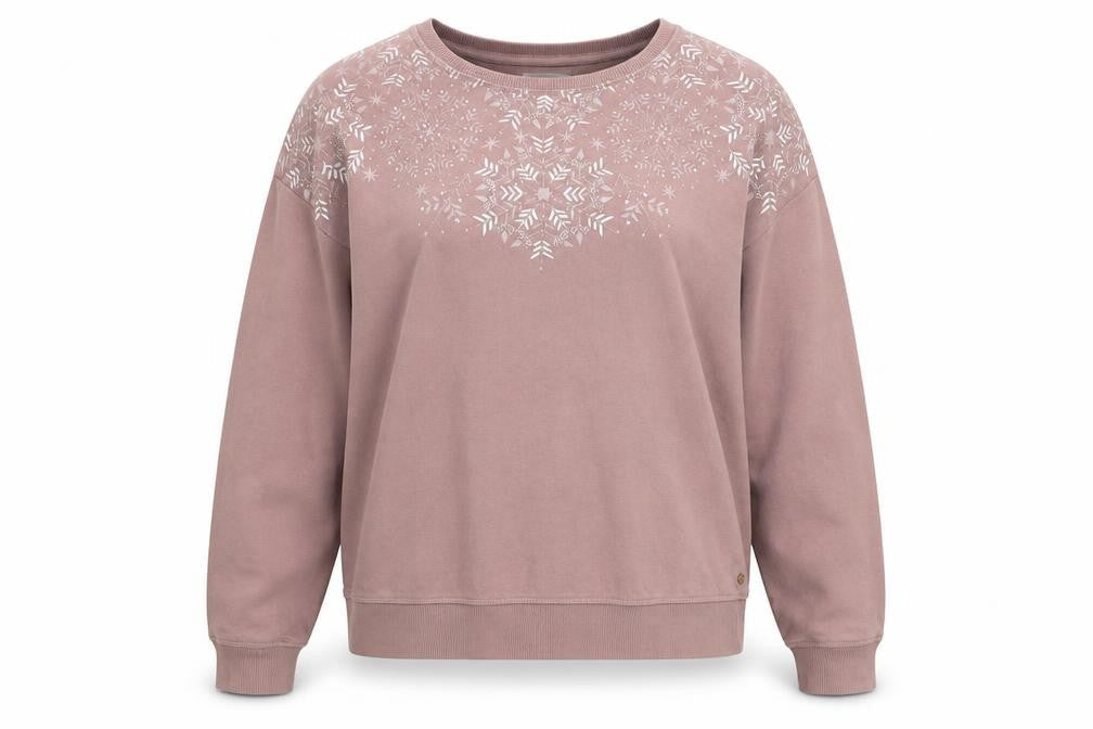 FatFace Women's Pink Cotton Blend Pullover Sweatshirt Size M