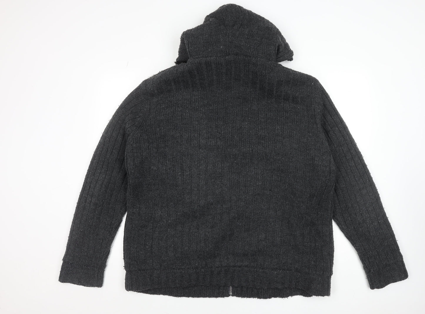 Cherokee Men's Grey Knit Hooded Full Zip Jacket 2XL Regular