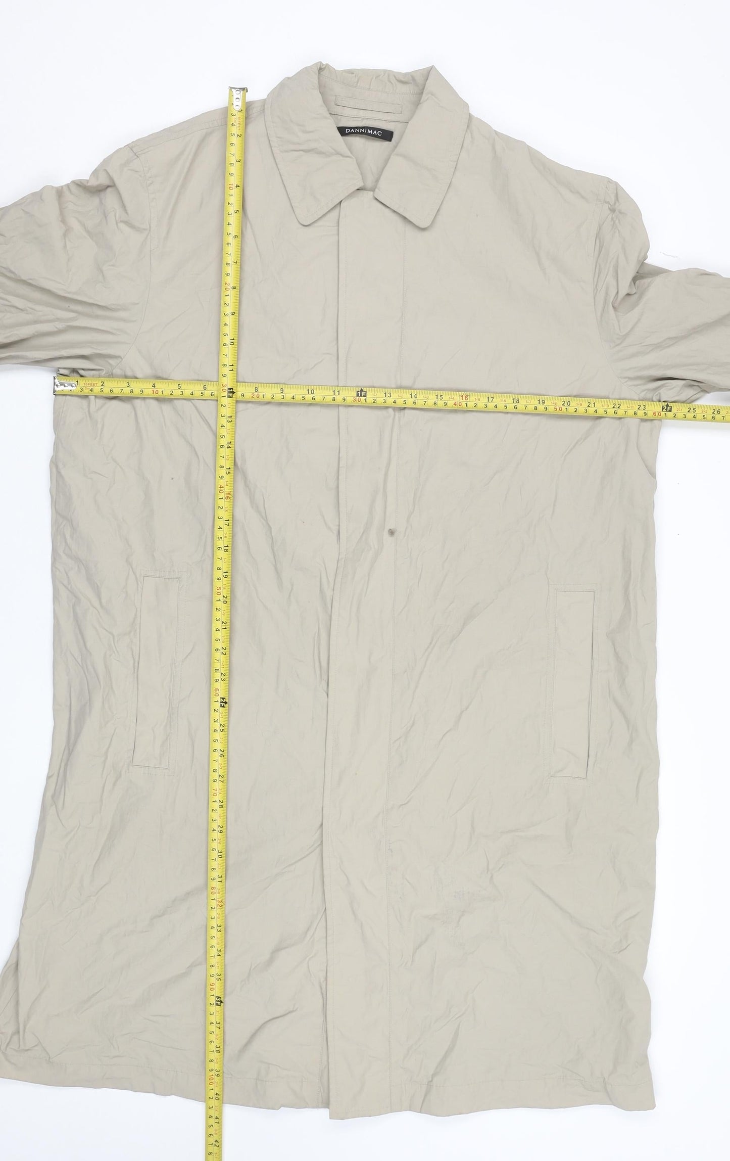 Dannimac Men's Beige S Long Waterproof Rain Coat