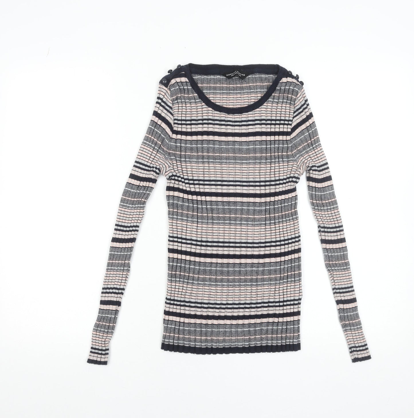 Dorothy Perkins Women’s Multicoloured Stripe Slim Fit Knit Jumper Size 12