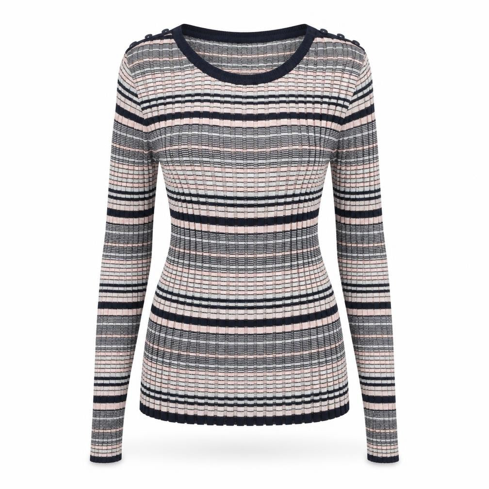 Dorothy Perkins Women’s Multicoloured Stripe Slim Fit Knit Jumper Size 12