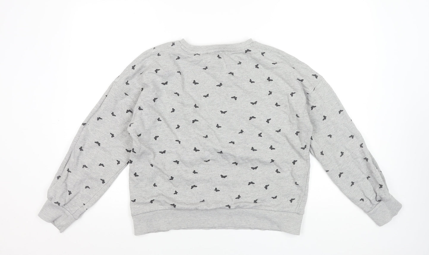 Esprit Womens Grey Butterfly Print XL Sweatshirt
