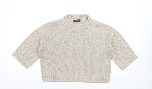 Marks and Spencer Autograph Women’s Beige High Neck Pullover Jumper Size 8