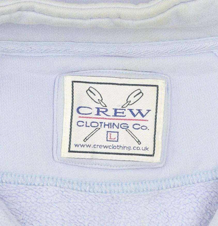 Crew Clothing Men’s Blue 1/2 Zip Cotton Sweatshirt Size L