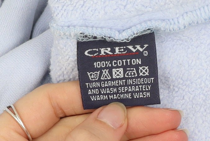 Crew Clothing Men’s Blue 1/2 Zip Cotton Sweatshirt Size L
