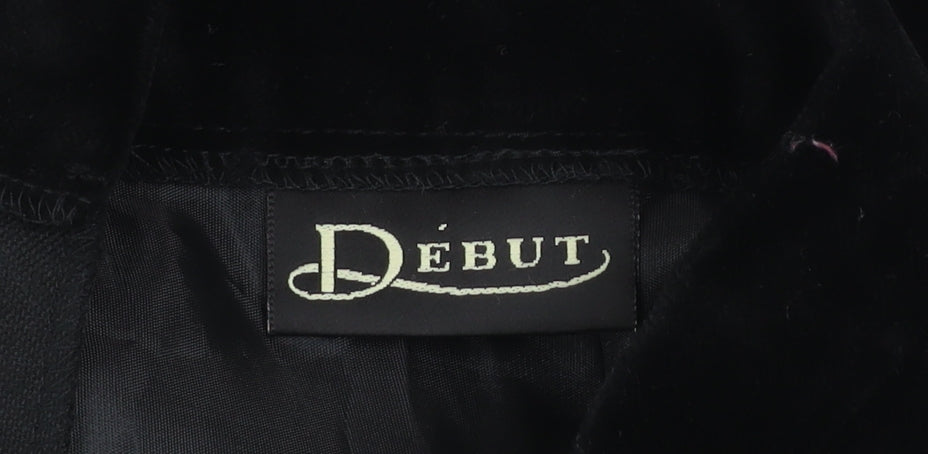 Début Women's Black Velvet Pencil Skirt Size 12 Lined Formal