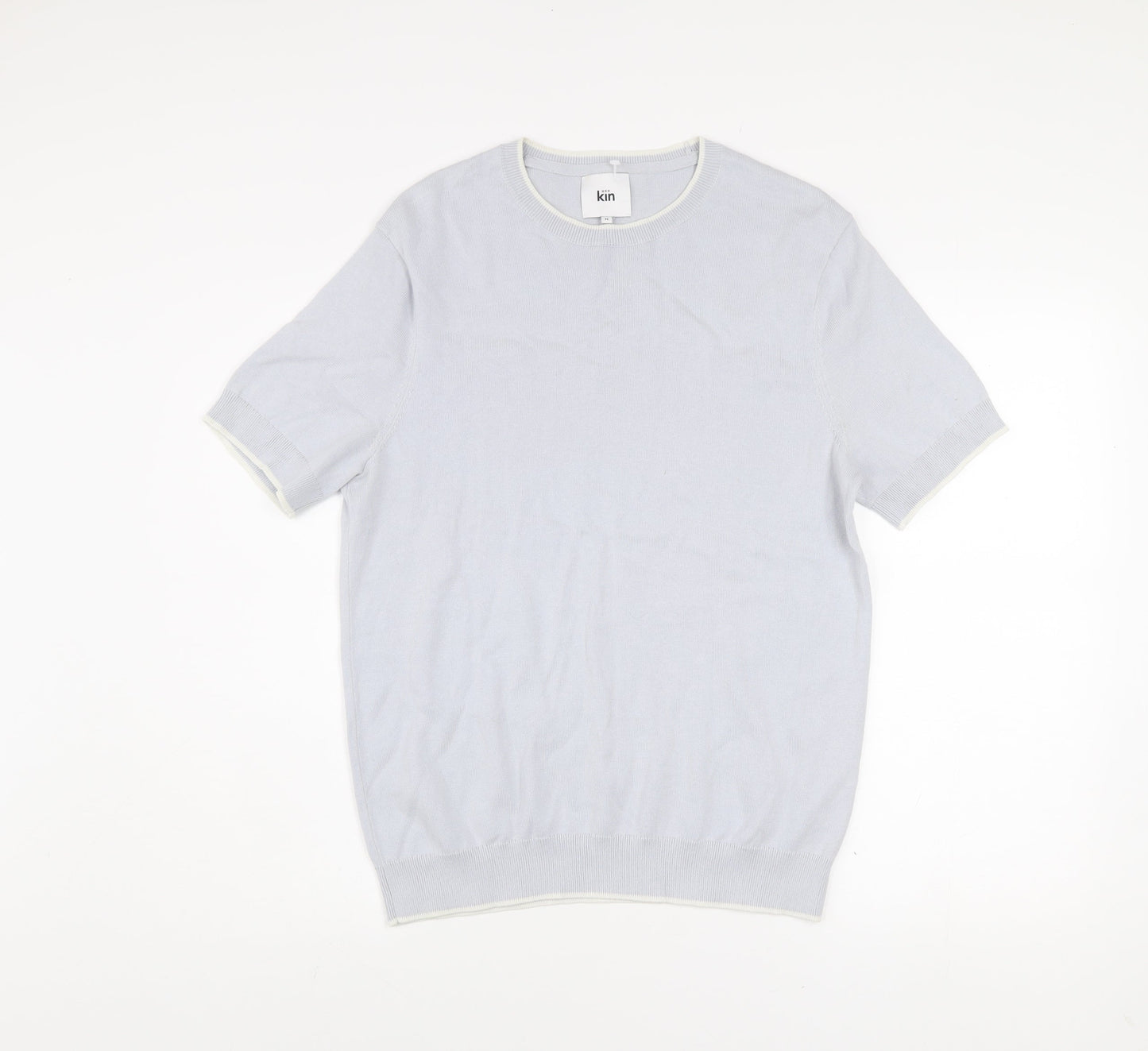Kin Men’s Blue Cotton Short Sleeve Knit Top Size M