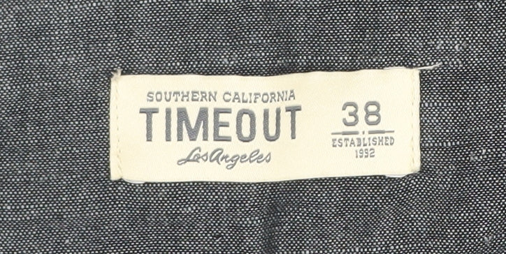 TIMEOUT Women's Grey Knee Length A-Line Linen Skirt Size 10