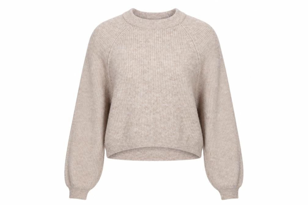 Topshop Women Beige Knit Pullover Jumper S Acrylic Blend