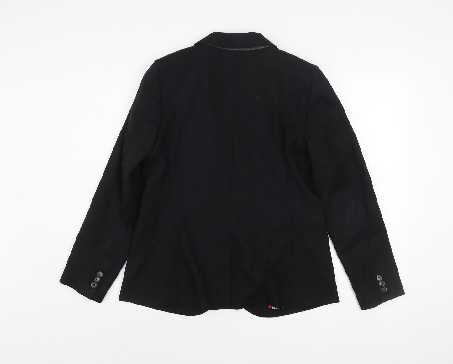 J.Crew Women's Black Wool Blend Fitted Blazer Jacket Size 10