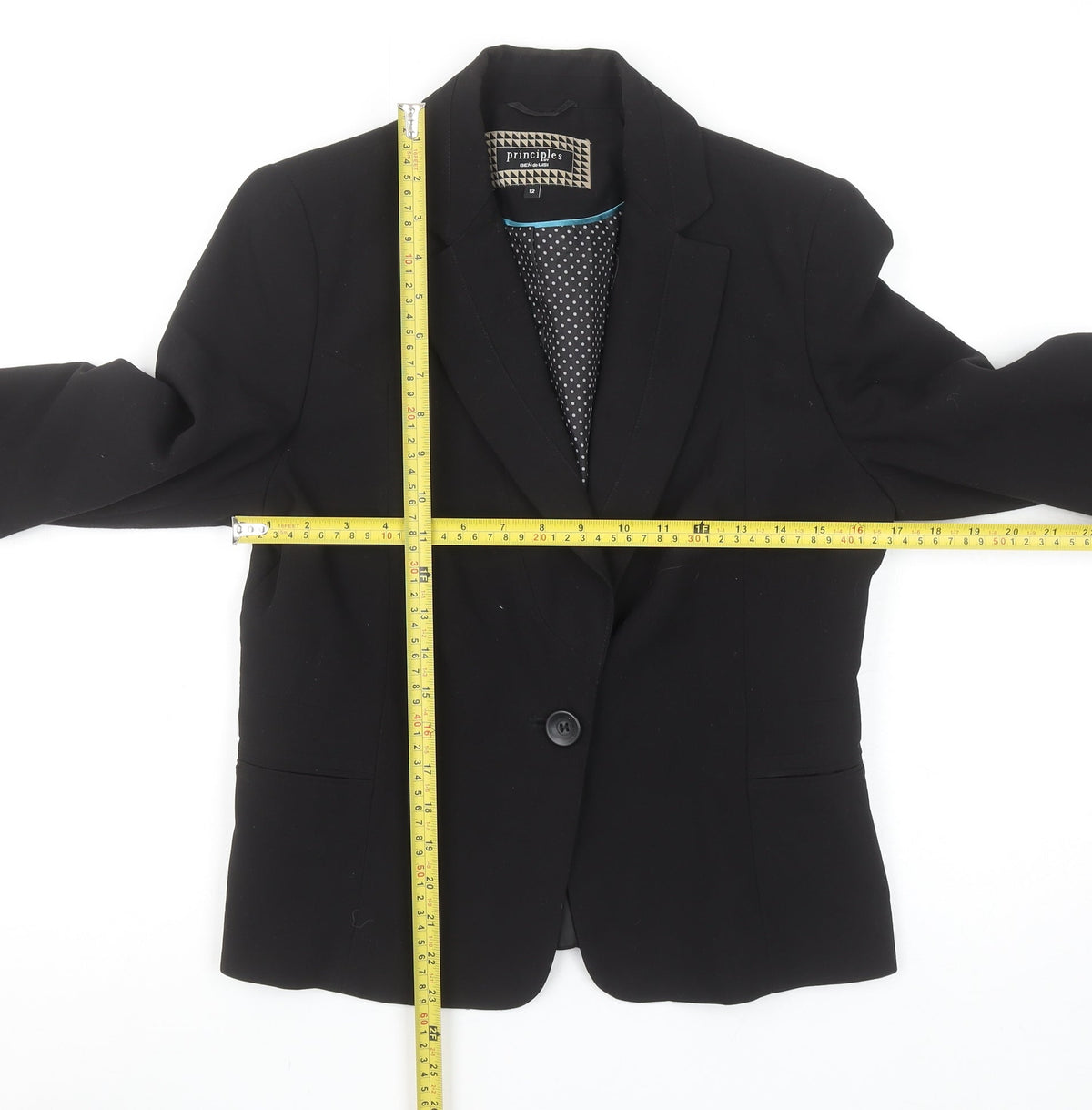 Principles by Ben de Lisi Black Women's Tailored Suit Jacket Size 12