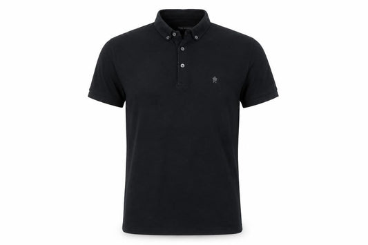French Connection Men's Black Cotton Polo Shirt Size M