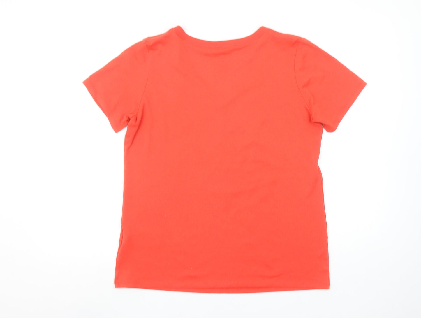 Nike Women's Red V-Neck Dri-FIT Athletic T-Shirt Size L