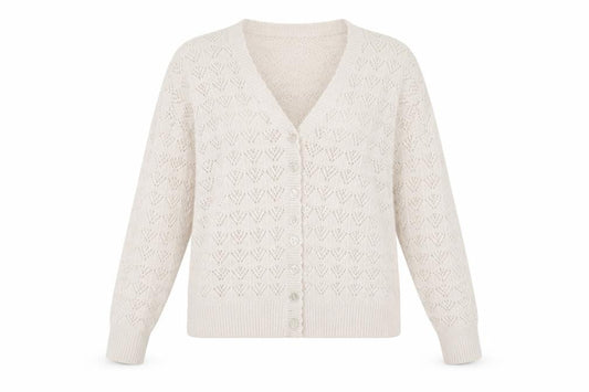 Oasis Women Beige Wool Blend V-Neck Button Cardigan Size M