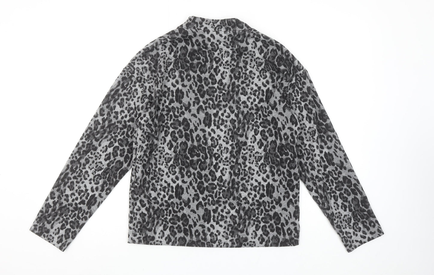 Marks and Spencer Womens Grey Animal Print Long Sleeve T-Shirt Size 6