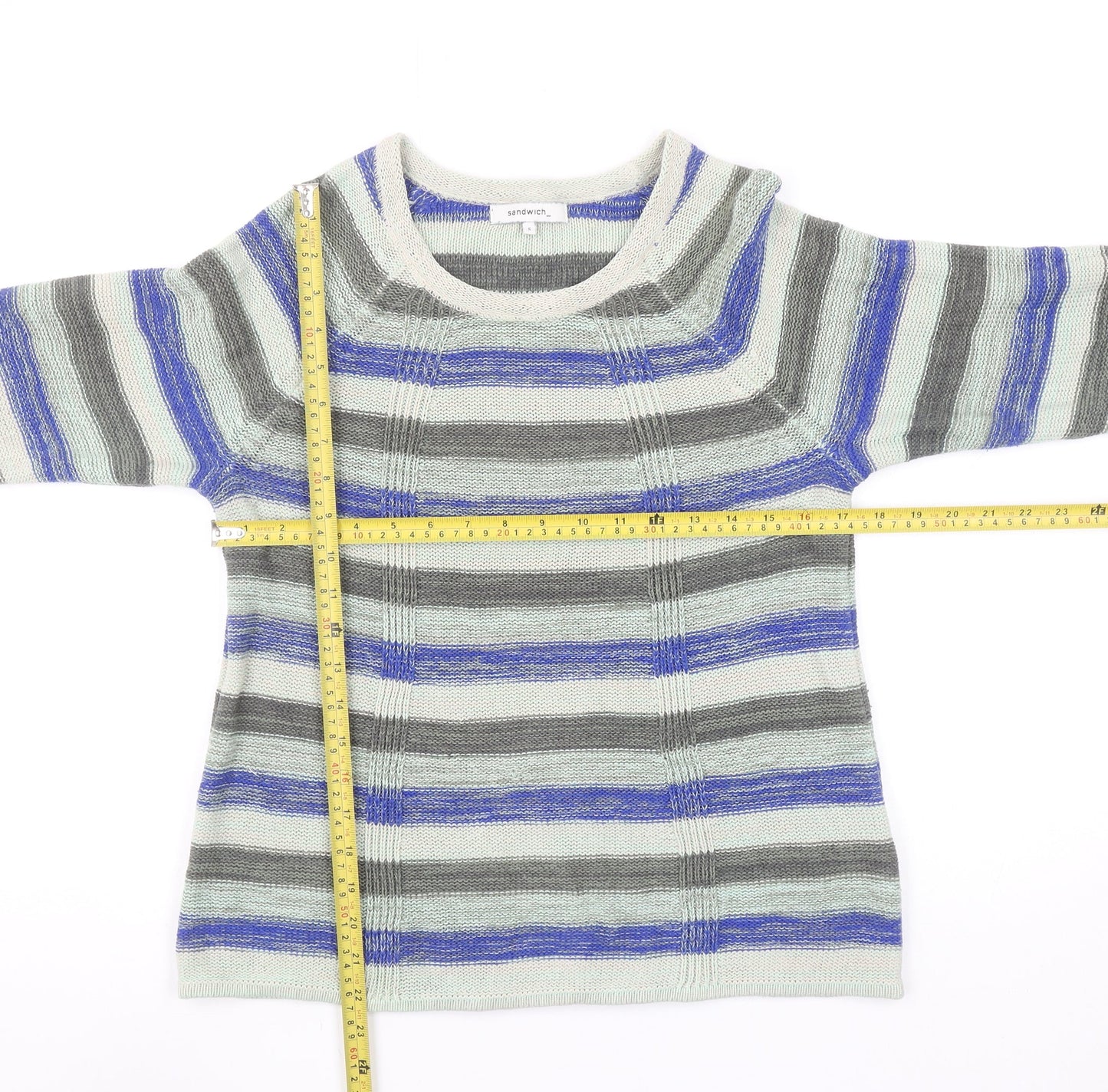 Sandwich Women’s Multicoloured Striped Cotton Jumper Size S