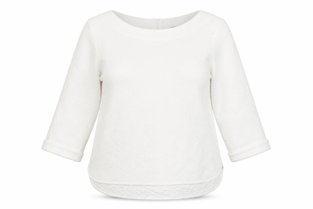 Great Plains Women’s White Quilted Cotton Blend Blouse Size L