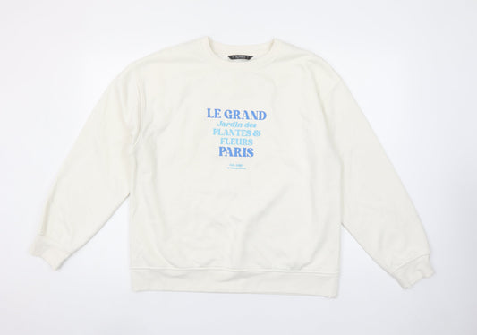 Dunnes Stores Women Ivory Crew Neck Pullover Sweatshirt Size 12