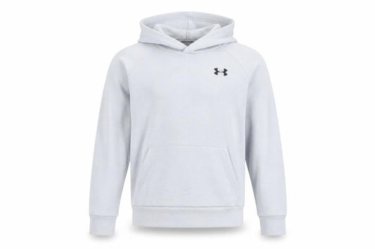 Under Armour Boys Grey YLG Pullover Hoodie Cotton Blend ColdGear