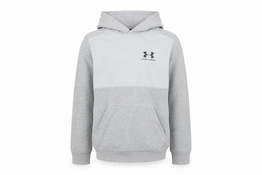 Under Armour Boys Grey Pullover Hoodie Medium ColdGear Fleece