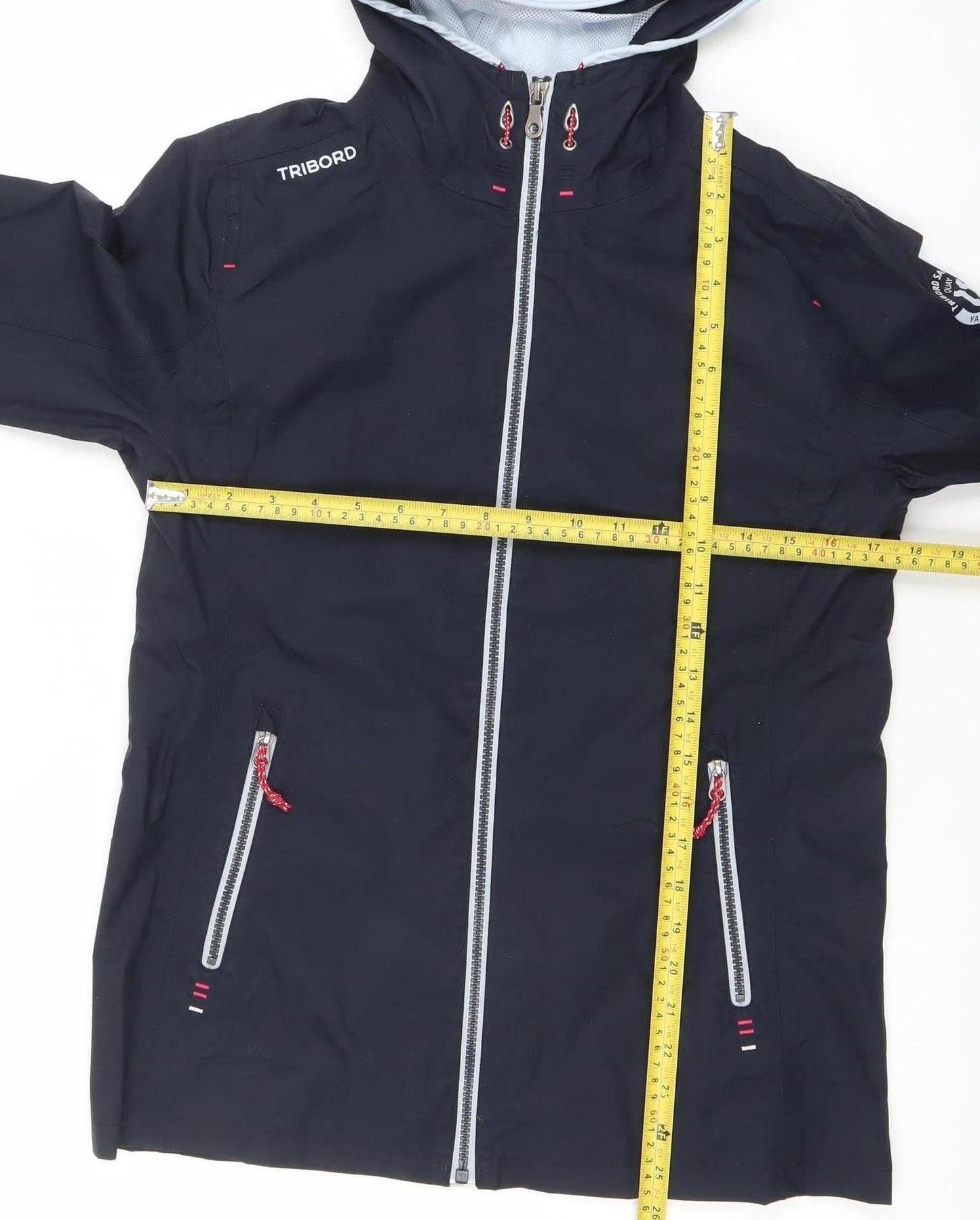 Tribord Women's Blue Waterproof Hooded Rain Jacket 2XS