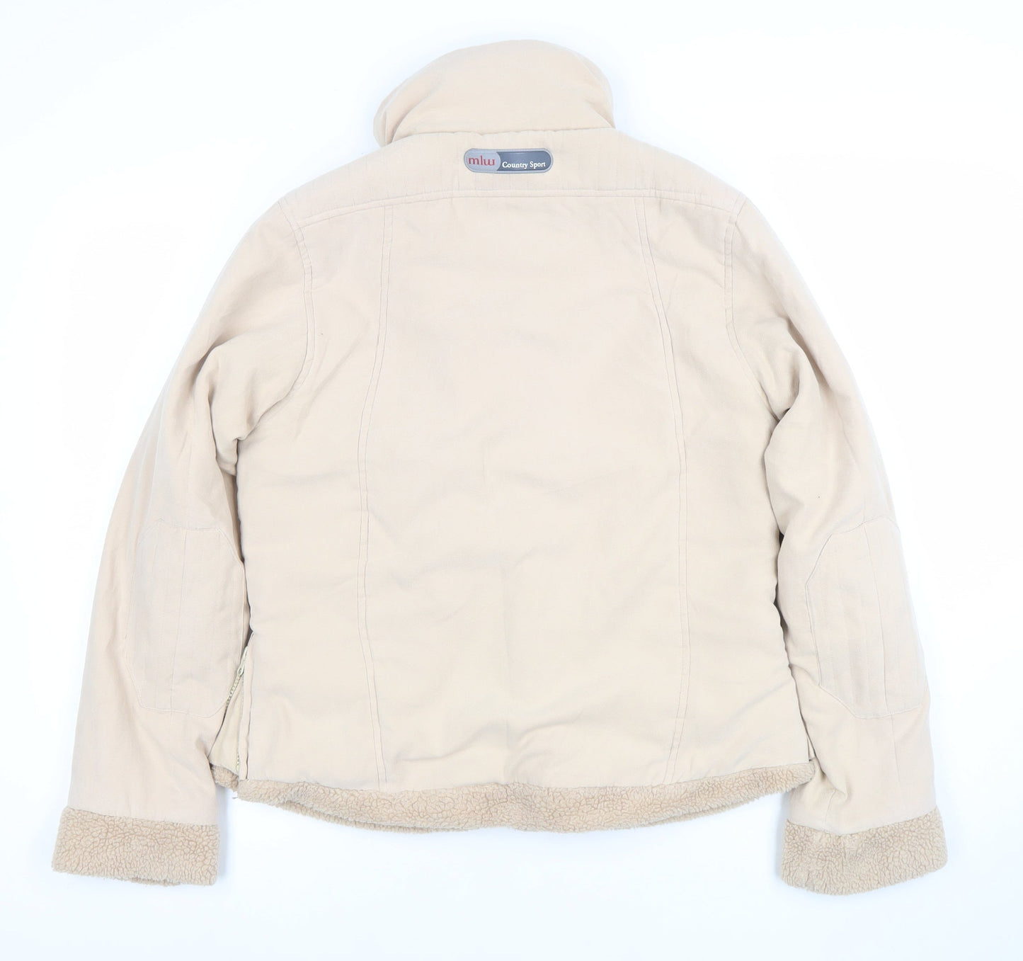 mlw CountrySport Women's Beige L Lined Winter Jacket with Faux Fur Trim