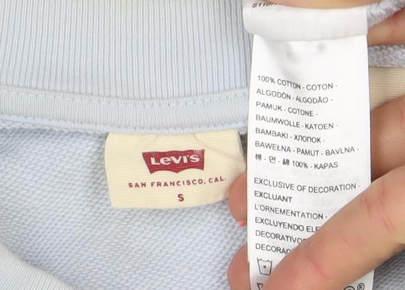 Levi's Women's Light Blue Cotton Crew Neck Sweatshirt Size S