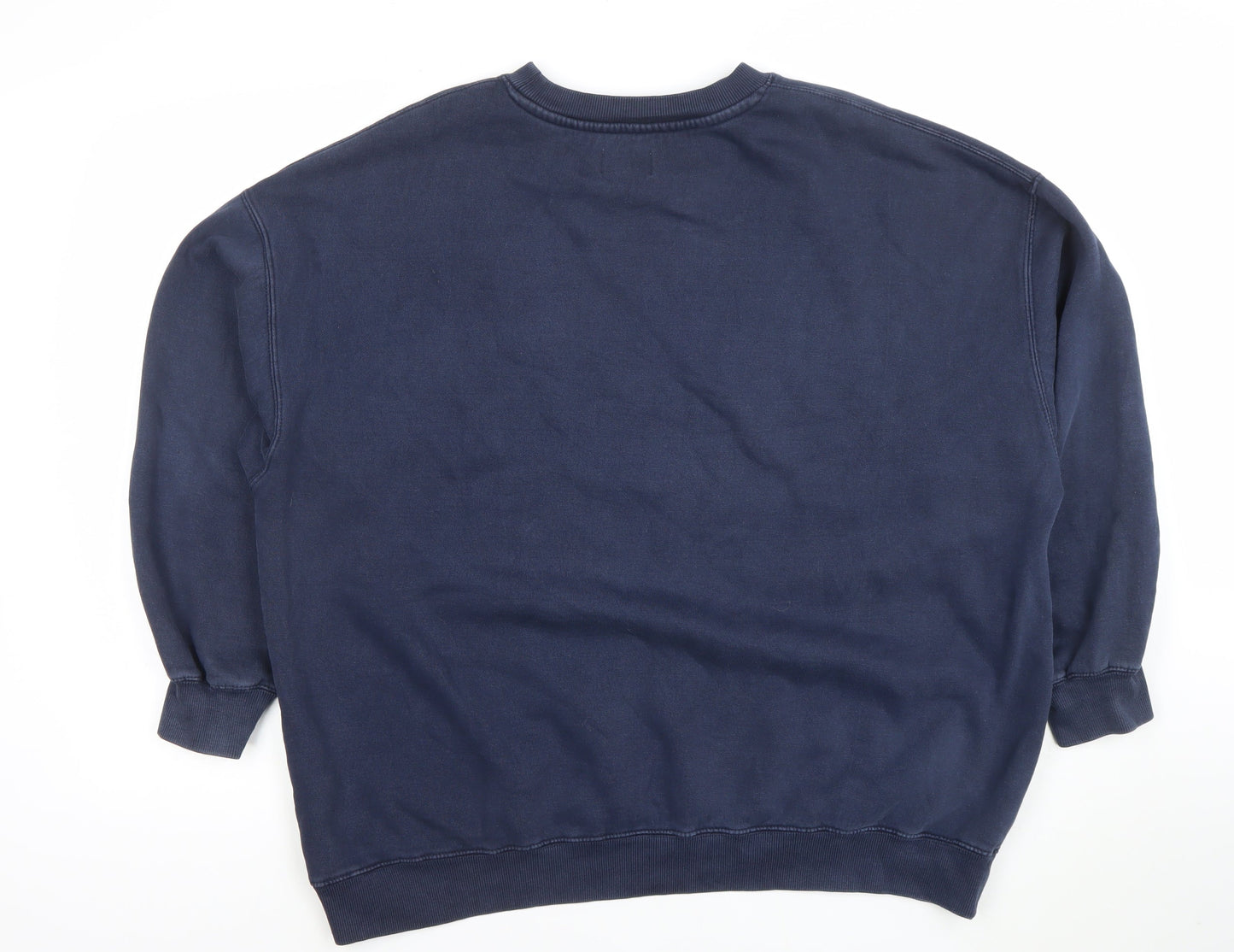 Pull & Bear Women Navy Blue Chicago League 1971 Pullover Sweatshirt S