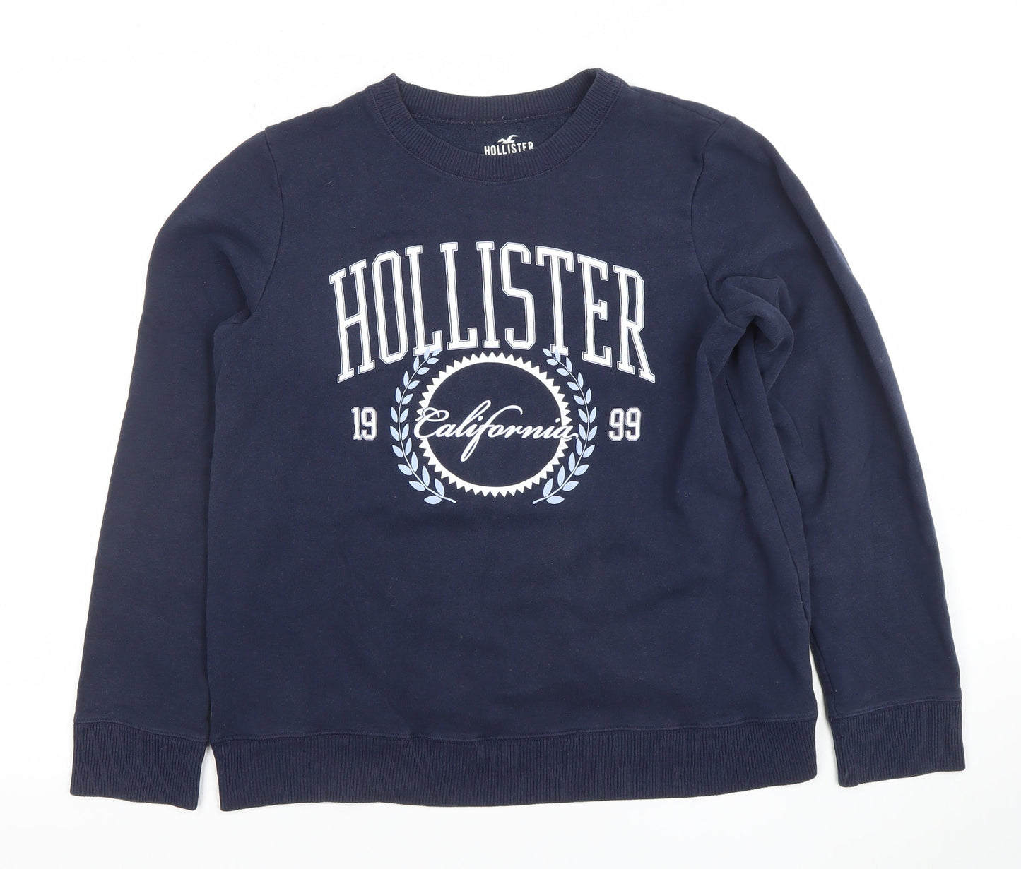 Hollister Men’s Blue Medium Crew Neck Sweatshirt Pullover Classic Logo