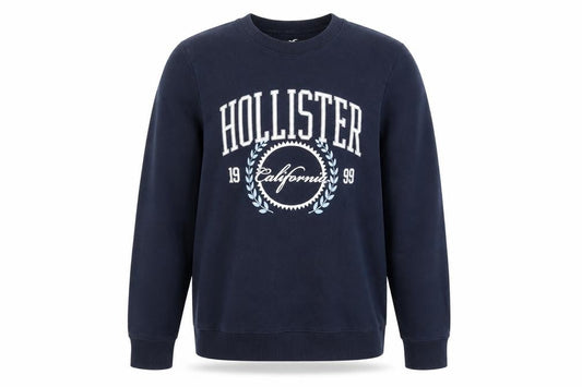 Hollister Men’s Blue Medium Crew Neck Sweatshirt Pullover Classic Logo