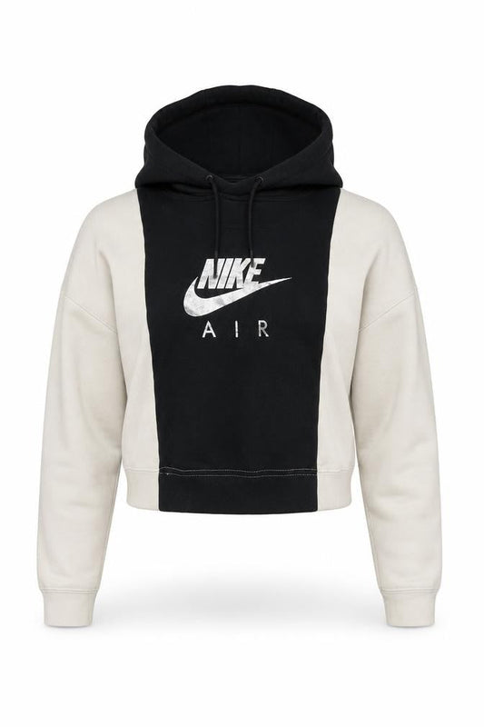 Nike Women’s Black Beige Colourblock Hooded Pullover Sweatshirt Size S