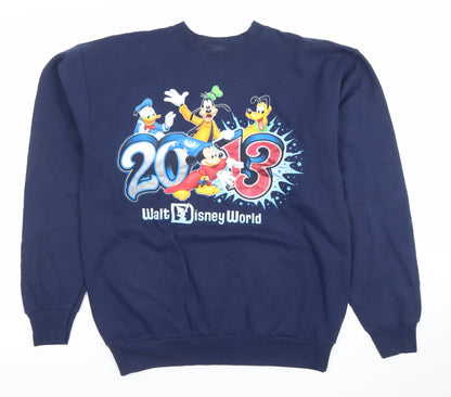 Preloved Hanes Men's Blue Walt Disney World 2013 Pullover Sweatshirt S - Front