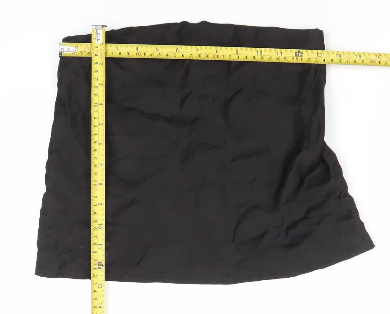 Zara Women’s Black Short Satin Pencil Skirt Size S