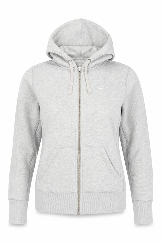 Nike Women's Grey Full Zip Hoodie Small Athletic Fit